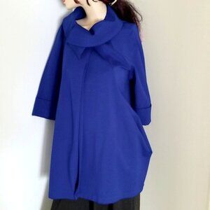 Sapphire Blue Joseph Ribkoff Cowl Neck Jacket